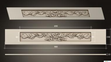 Horisontal panel (PG_0403) 3D model for CNC machine