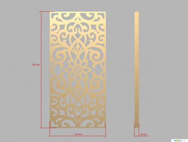 Vertical panel (PV_0495) 3D model for CNC machine