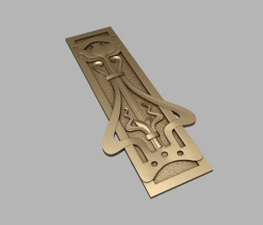 Vertical panel (PV_0508) 3D model for CNC machine