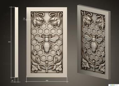 Vertical panel (PV_0530) 3D model for CNC machine