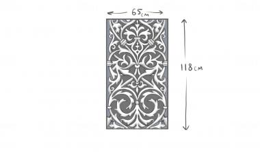 Vertical panel (PV_0543) 3D model for CNC machine