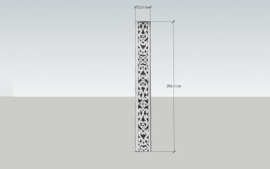 Vertical panel (PV_0545) 3D model for CNC machine