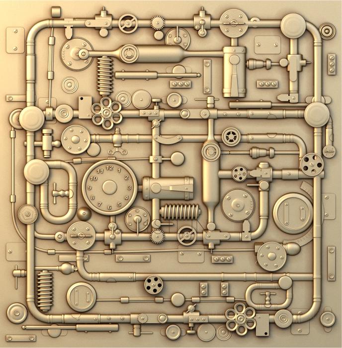 Art panel (PD_0458) 3D model for CNC machine