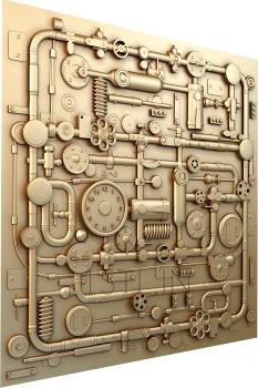 Art panel (PD_0458) 3D model for CNC machine