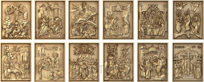 Religious panels (PR_0243) 3D model for CNC machine