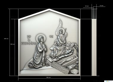 Religious panels (PR_0387) 3D model for CNC machine