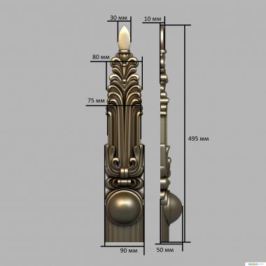 Pilasters (PL_0140) 3D model for CNC machine