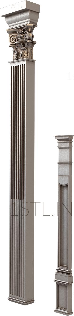 Pilasters (PL_0154) 3D model for CNC machine