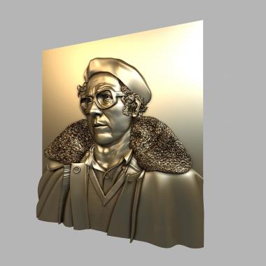 Portrait (PRT_0034) 3D model for CNC machine