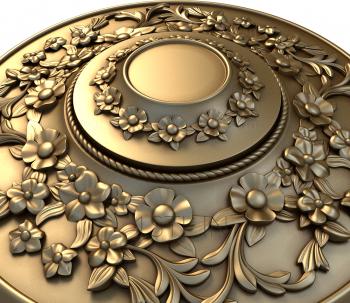 Ceiling rose (PRZ_0006) 3D model for CNC machine