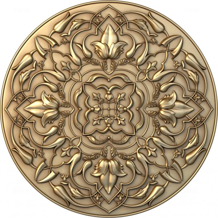 Ceiling rose (PRZ_0025) 3D model for CNC machine