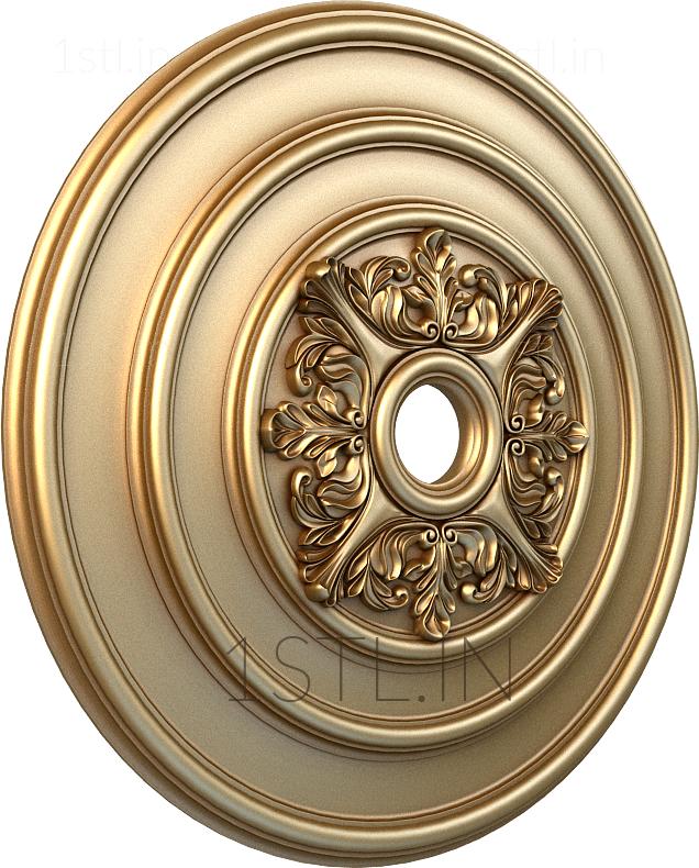 Ceiling rose (PRZ_0052) 3D model for CNC machine