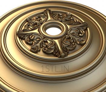 Ceiling rose (PRZ_0052) 3D model for CNC machine