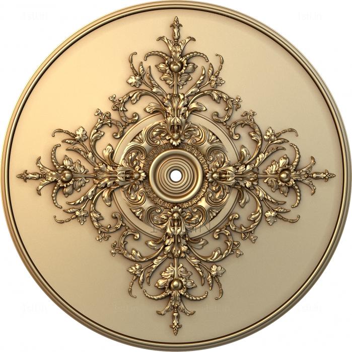 Ceiling rose (PRZ_0069-9) 3D model for CNC machine