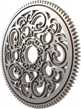 Ceiling rose (PRZ_0076) 3D model for CNC machine