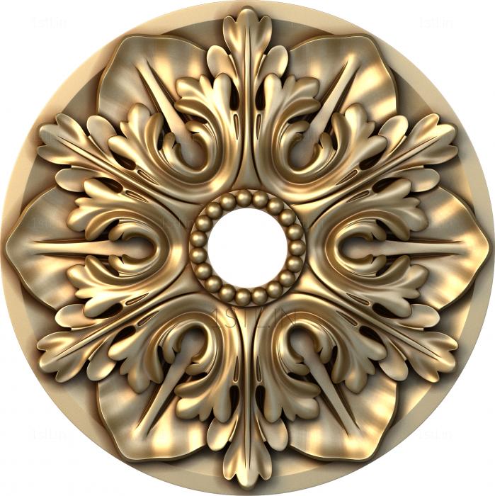 Ceiling rose (PRZ_0082) 3D model for CNC machine