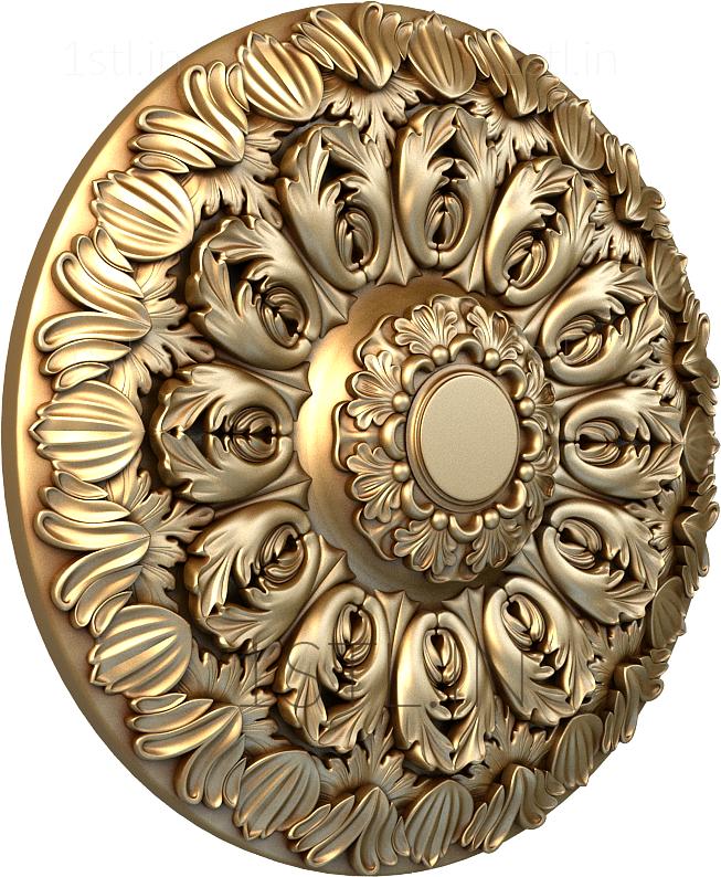 Ceiling rose (PRZ_0105) 3D model for CNC machine