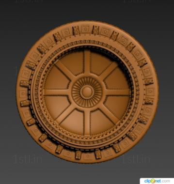 Ceiling rose (PRZ_0115) 3D model for CNC machine