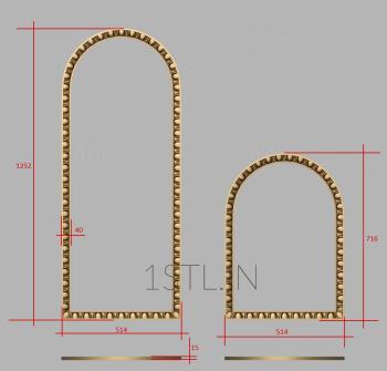 Figured frame (RMF_0708) 3D model for CNC machine