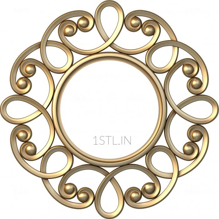 Round frame (RK_0226) 3D model for CNC machine