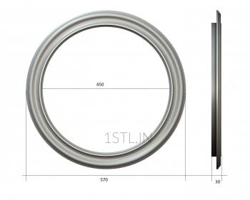 Round frame (RK_0702) 3D model for CNC machine