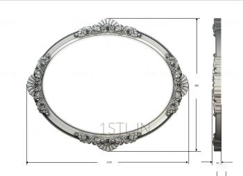 Round frame (RK_0707) 3D model for CNC machine