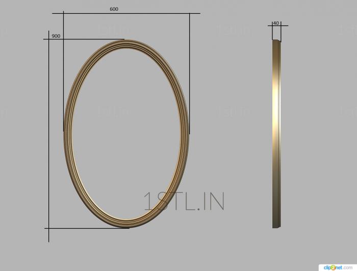 Round frame (RK_0717) 3D model for CNC machine