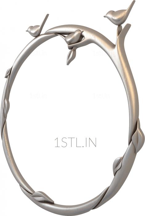 Round frame (RK_0739) 3D model for CNC machine