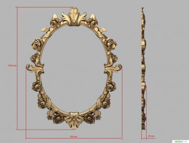 Round frame (RK_0758) 3D model for CNC machine