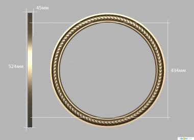 Round frame (RK_0759) 3D model for CNC machine