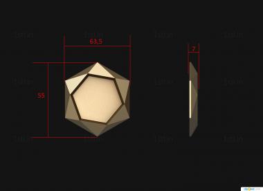 Round frame (RK_0764) 3D model for CNC machine