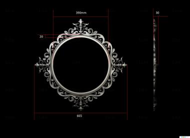 Round frame (RK_0767) 3D model for CNC machine