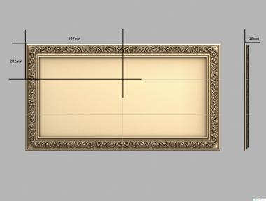 Mirrors and frames (RM_0999) 3D model for CNC machine