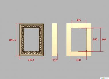 Mirrors and frames (RM_1018) 3D model for CNC machine