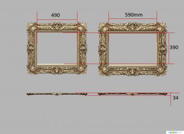 Mirrors and frames (RM_1060) 3D model for CNC machine