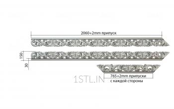 Floor frames (RN_0045) 3D model for CNC machine