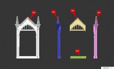 Floor frames (RN_0081) 3D model for CNC machine