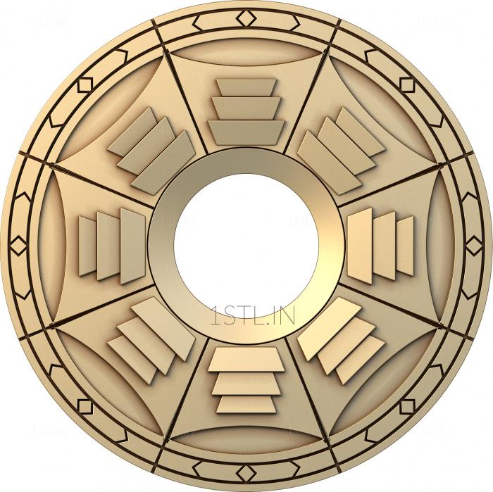 Rozette (RZ_0630-9) 3D model for CNC machine