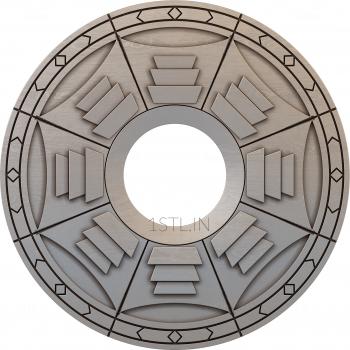 Rozette (RZ_0630-9) 3D model for CNC machine