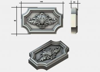 Rozette (RZ_1123) 3D model for CNC machine