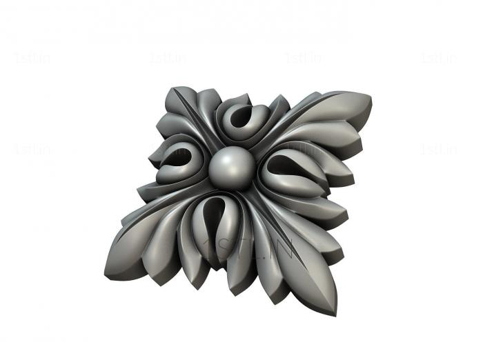 Rozette (RZ_1130) 3D model for CNC machine