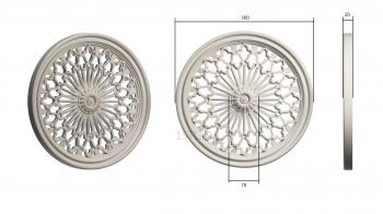 Rozette (RZ_1165) 3D model for CNC machine