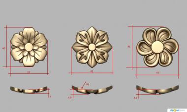 Rozette (RZ_1246) 3D model for CNC machine