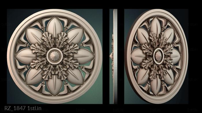 रोज़ेट (RZ_1847) सीएनसी मशीन के लिए 3D मॉडल