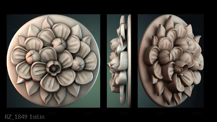 रोज़ेट (RZ_1849) सीएनसी मशीन के लिए 3D मॉडल