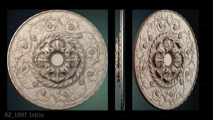 रोज़ेट (RZ_1887) सीएनसी मशीन के लिए 3D मॉडल