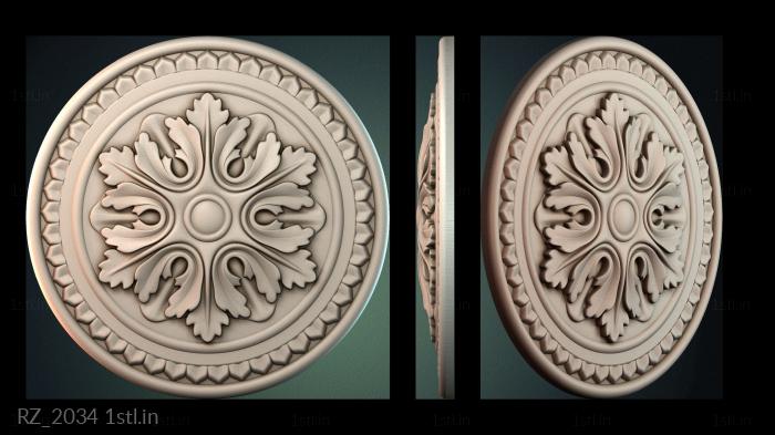 रोज़ेट (RZ_2034) सीएनसी मशीन के लिए 3D मॉडल