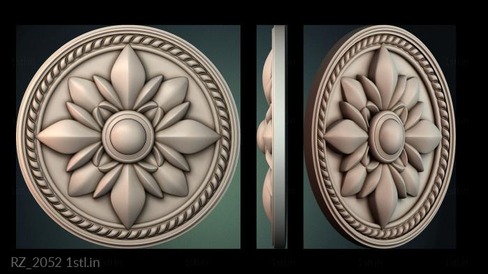 रोज़ेट (RZ_2052) सीएनसी मशीन के लिए 3D मॉडल