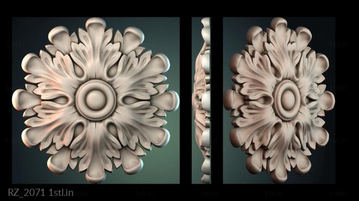 रोज़ेट (RZ_2071) सीएनसी मशीन के लिए 3D मॉडल