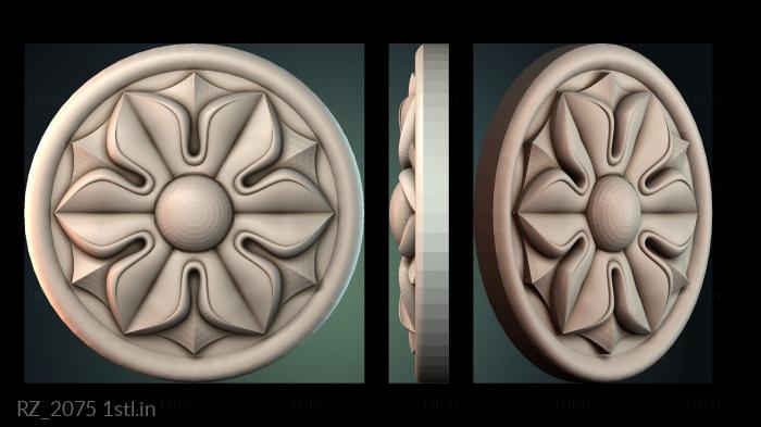 रोज़ेट (RZ_2075) सीएनसी मशीन के लिए 3D मॉडल